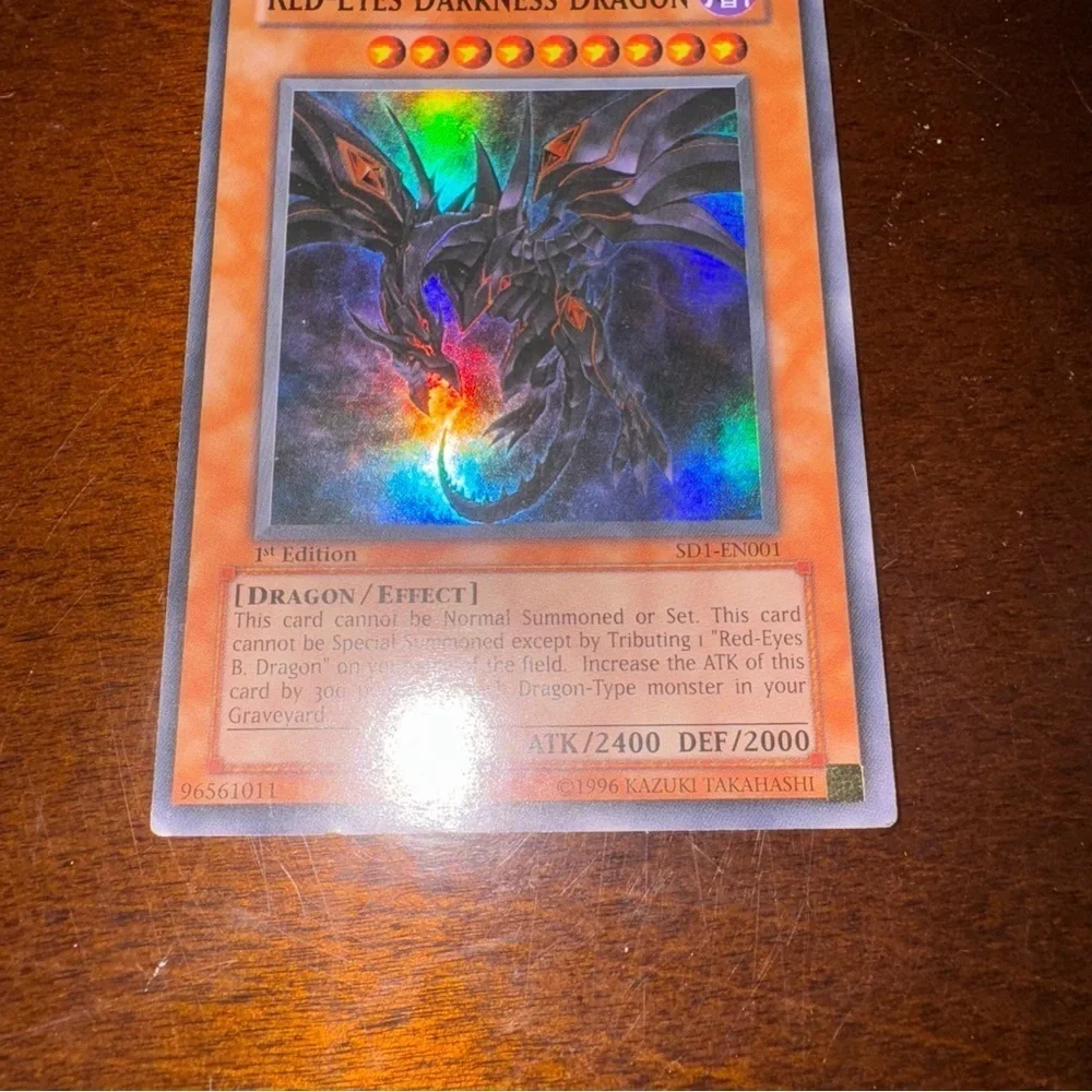 Yugioh - Red-Eyes Darkness Dragon SD1-EN001 1st Edition Ultra MP Holo Foil